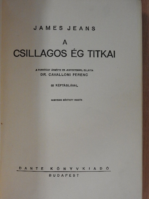 James Jeans - A csillagos ég titkai [antikvár]