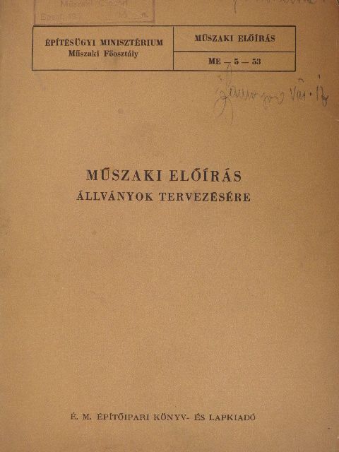 Műszaki előírás állványok tervezésére [antikvár]