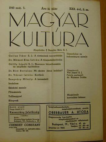 Dr. Biró Bertalan - Magyar Kultúra 1943. május 5. [antikvár]