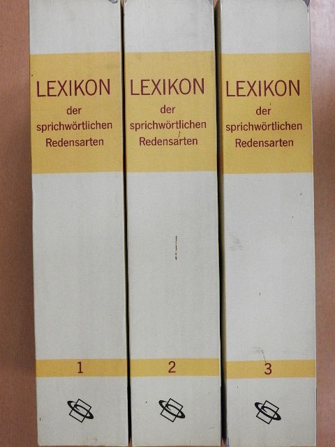 Lutz Röhrich - Lexikon der Sprichwörtlichen Redensarten 1-3. [antikvár]