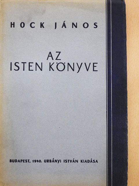 Hock János - Az Isten könyve [antikvár]