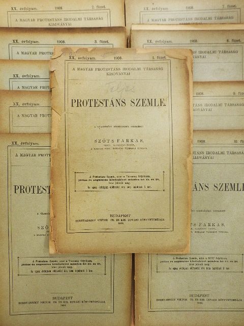 Csiky Lajos - Protestáns Szemle 1908. január-december (rossz állapotú) [antikvár]