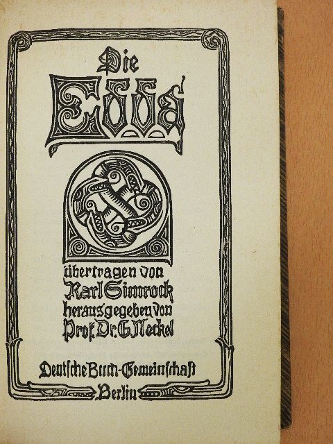 Karl Simrock - Die Edda (gótbetűs) [antikvár]