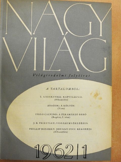 Abody Béla - Nagyvilág 1962. január-június (fél évfolyam) [antikvár]