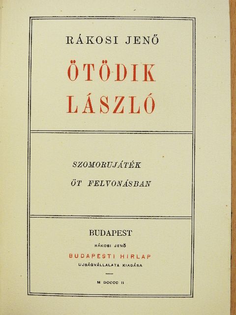 Rákosi Jenő - Ötödik László [antikvár]
