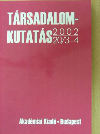 Benyó Béla - Társadalomkutatás 2002/3-4. [antikvár]