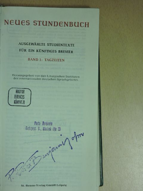 Neues Stundenbuch 1. [antikvár]