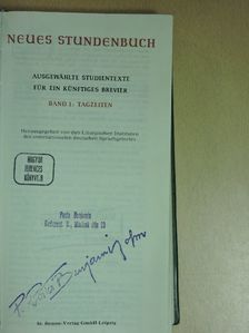 Neues Stundenbuch 1. [antikvár]