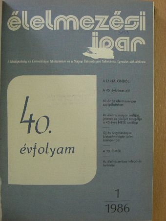 Balla Ferenc - Élelmezési ipar 1986. [antikvár]
