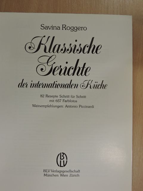 Savina Roggero - Klassische Gerichte [antikvár]