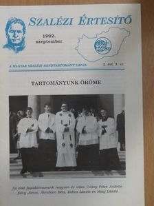 Szalézi Értesítő 1992. szeptember [antikvár]