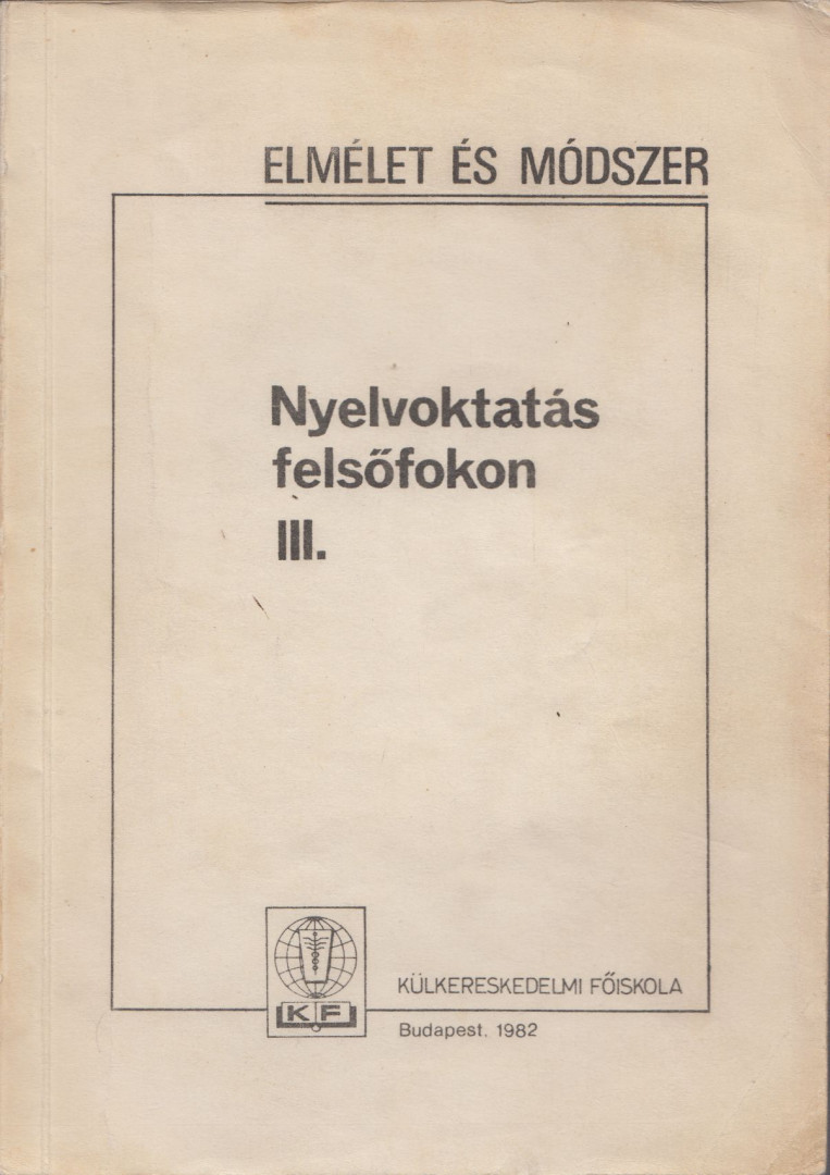 Berényi Pálné - Nyelvoktatás felsőfokon III. [antikvár]