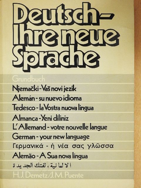 H. J. Demetz - Deutsch - Ihre neue Sprache [antikvár]