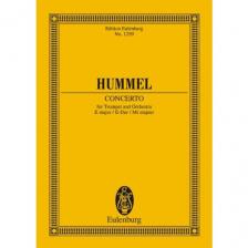 HUMMEL - CONCERTO FOR TRUMPET AND ORCHESTRA E MAJOR POCKET SCORE (STEFAN DE HAAN) ANTIKVÁR