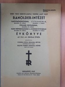 Ranolder-Intézet Évkönyve az 1941-42. iskolai évről [antikvár]