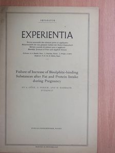 A. Goth - Failure of Increase of Bisulphite-binding Substances after Fat and Protein Intake during Pregnancy [antikvár]