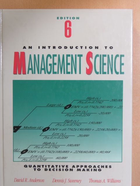 David R. Anderson - An Introduction to Management Science [antikvár]