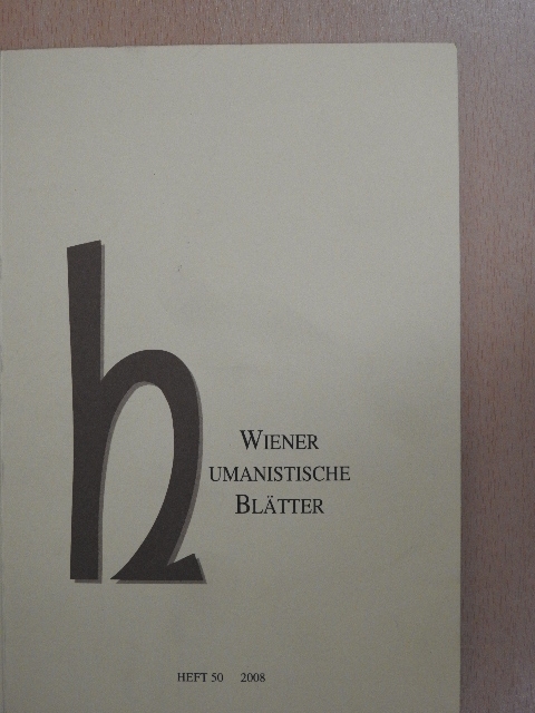 Andreas Mirecki - Wiener Humanistische Blätter  [antikvár]