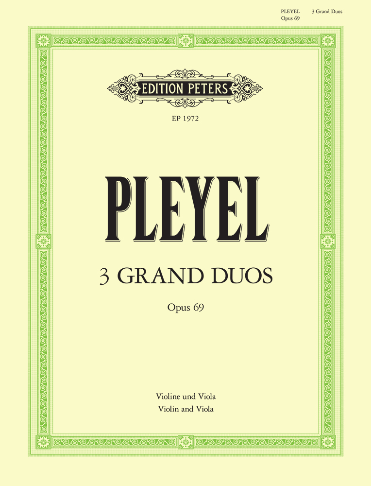 PLEYEL - 3 GRAND DUOS OP.69 - FOR VIOLIN AND VIOLA