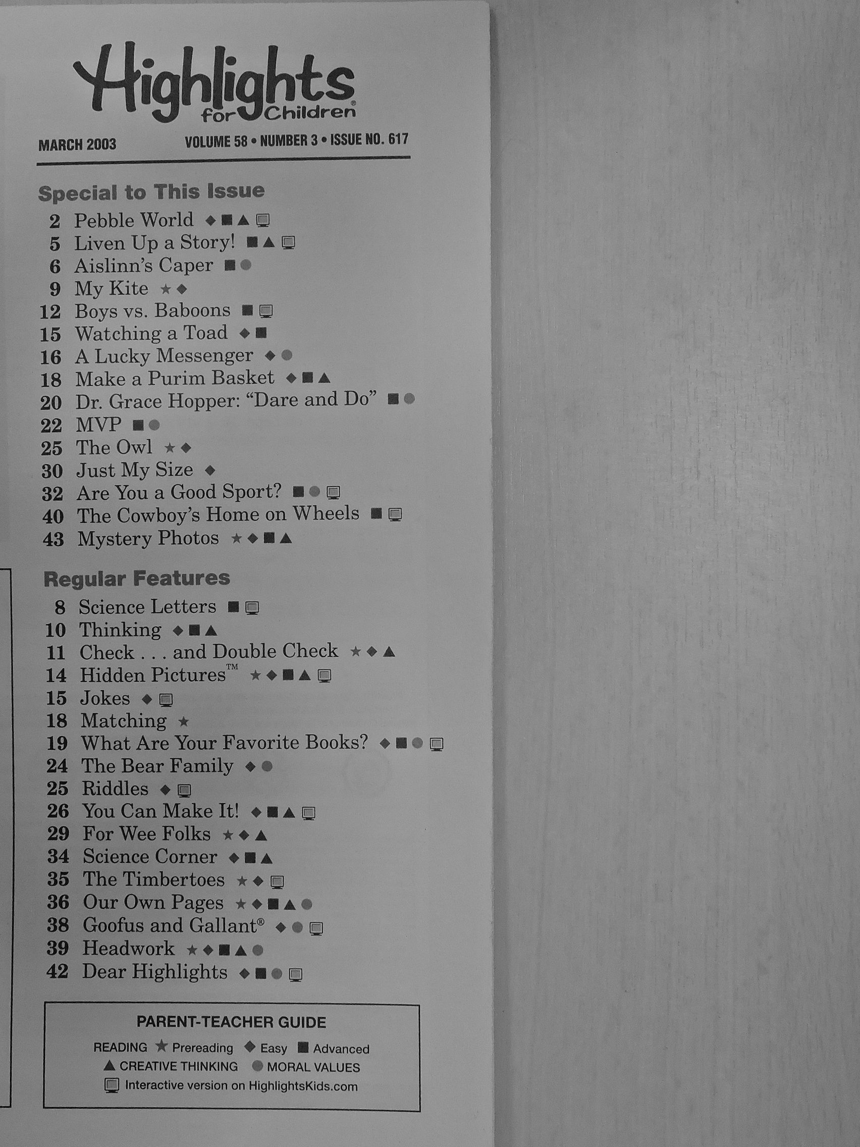 Highlights for Children March 2003. [antikvár]