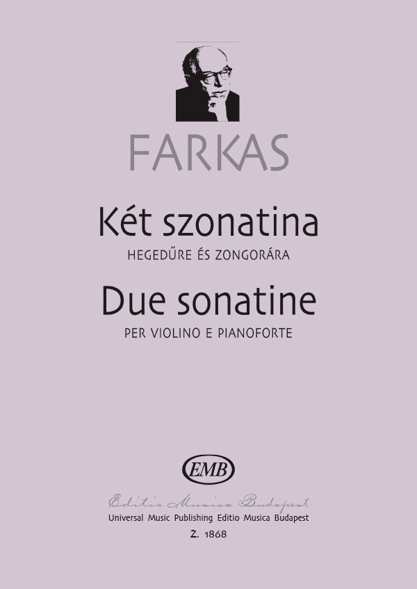 Farkas Ferenc - KÉT SZONATINA HEGEDŰRE ÉS ZONGORÁRA