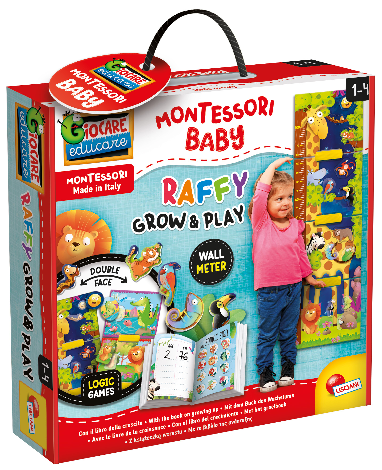 LIS92789 - Montessori baby zsiráf magasságmérő