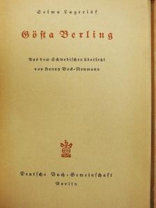 Selma Lagerlöf - Gösta Berling (gótbetűs) [antikvár]
