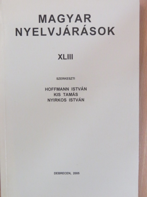Bodrogi Ferenc Máté - Magyar nyelvjárások XLIII. [antikvár]