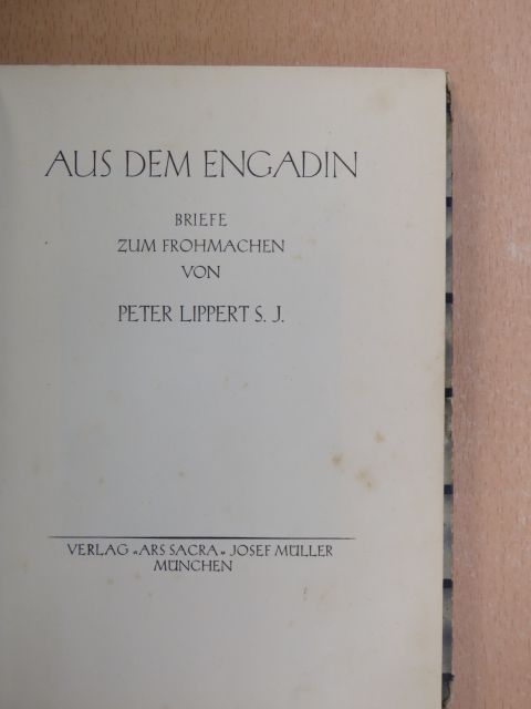 Peter Lippert - Aus dem Engadin [antikvár]