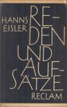 HANNS EISLER - Reden und Aufsätze [antikvár]