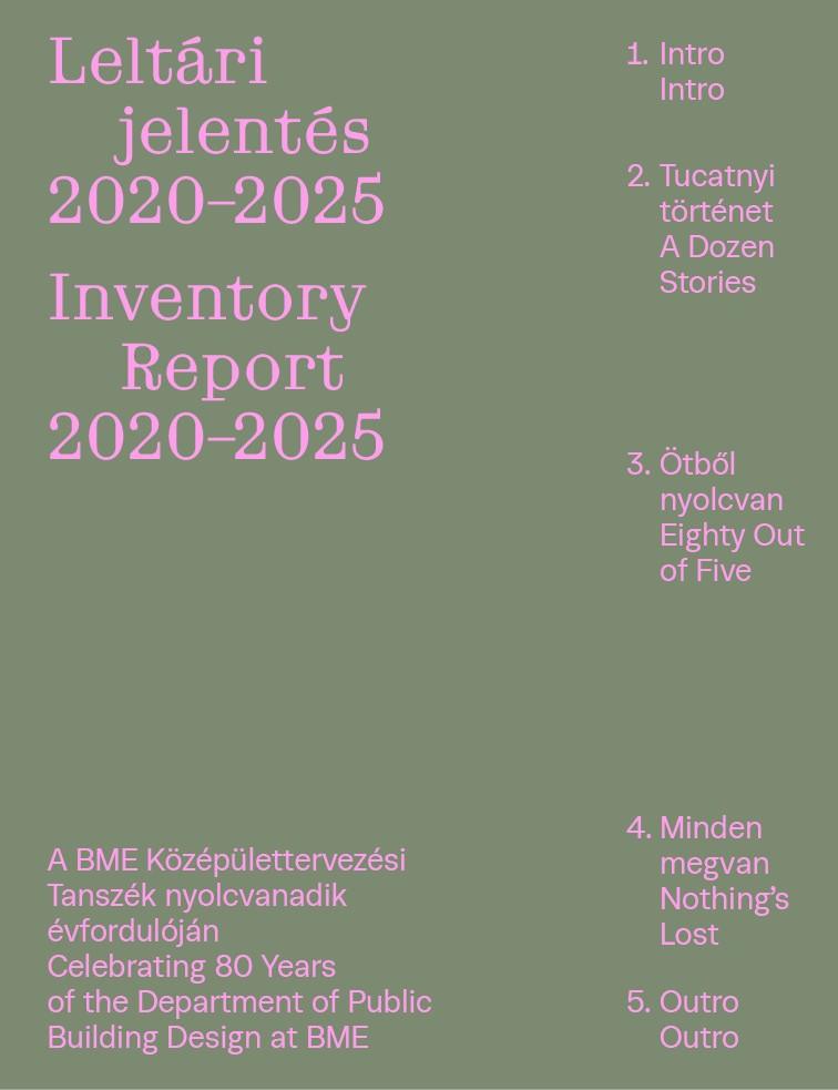 Szabó Levente szerkesztő - Leltári jelentés 2020-2025 - Inventory Report 2020-2025