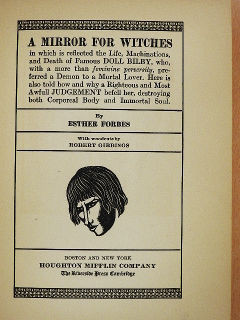 Esther Forbes - A Mirror for Witches [antikvár]