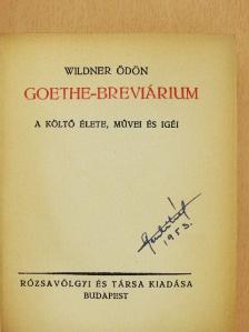Dr. Wildner Ödön - Goethe-Breviárium [antikvár]