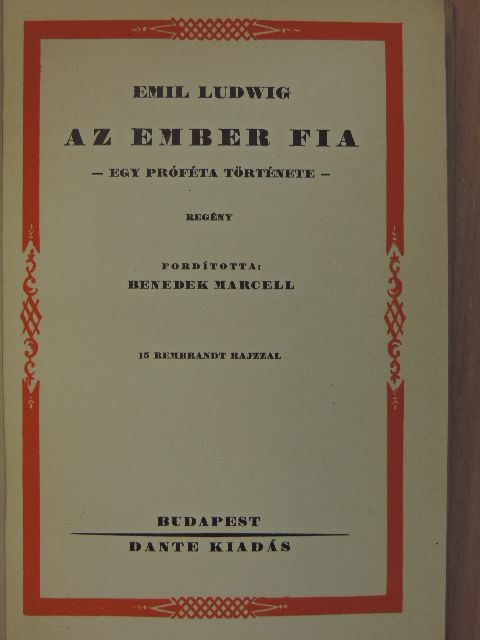 Emil Ludwig - Az ember fia [antikvár]