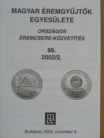 Országos éremcsere-közvetítés 2002/2. [antikvár]