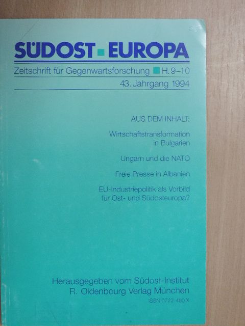 Ognian Hishow - Südosteuropa Heft 9-10/1994 [antikvár]