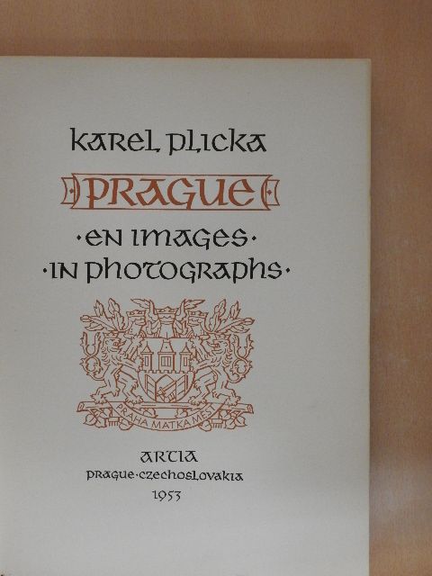 Karel Plicka - Prague [antikvár]