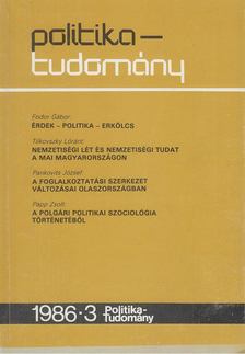 Tomori Lajos - Politika-tudomány 1986/3. [antikvár]