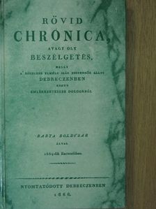 Barta Boldisár - Rövid chronica, [antikvár]