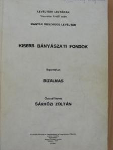 Kisebb bányászati fondok [antikvár]