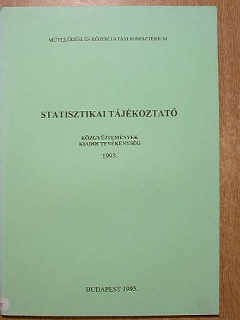 Statisztikai tájékoztató [antikvár]