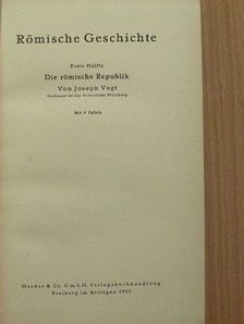 Joseph Vogt - Römische Geschichte [antikvár]