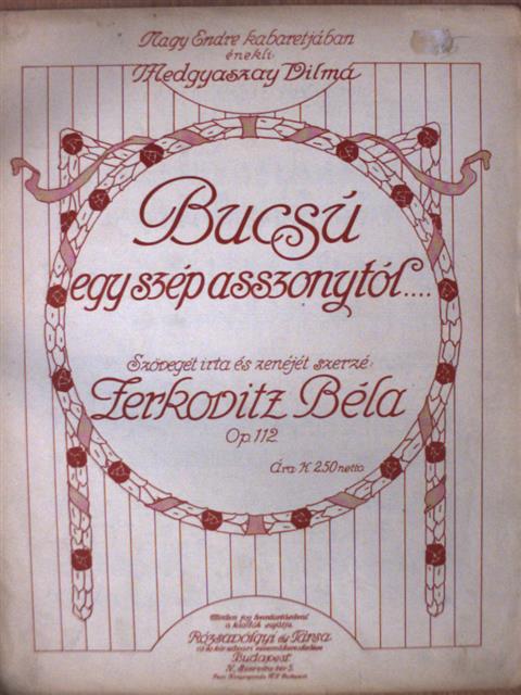 Zerkovitz Béla - Bucsú egy szép asszonytól... [antikvár]