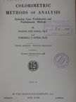 Cornelia T. Snell - Colorimetric Methods of Analysis Including Some Turbidimetric and Nephelometric Methods I. [antikvár]