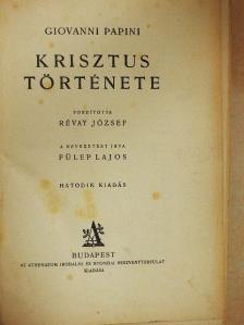 Giovanni Papini - Krisztus története [antikvár]