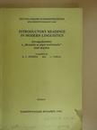 Introductory readings in modern linguistics [antikvár]