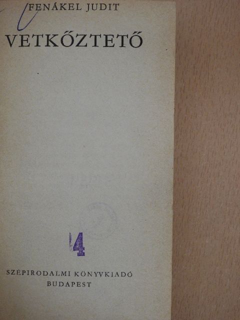 Fenákel Judit - Vetkőztető [antikvár]
