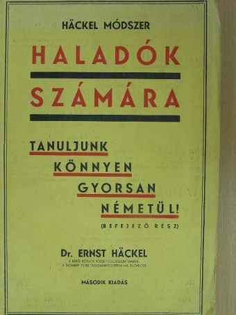 Dr. Ernst Häckel - Tanuljunk könnyen, gyorsan németül! [antikvár]