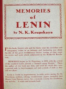 Nadezhda K. Krupskaya - Memories of Lenin [antikvár]