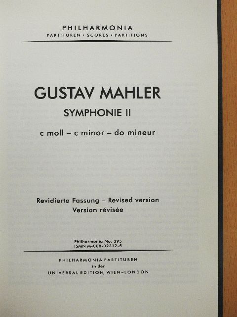 Gustav Mahler - Symphonie II. [antikvár]